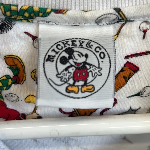 Vintage 90s MICKEY & CO Goofy Polo Size L Goofy Golfing Golf Bag Print Disney - Picture 3 of 5